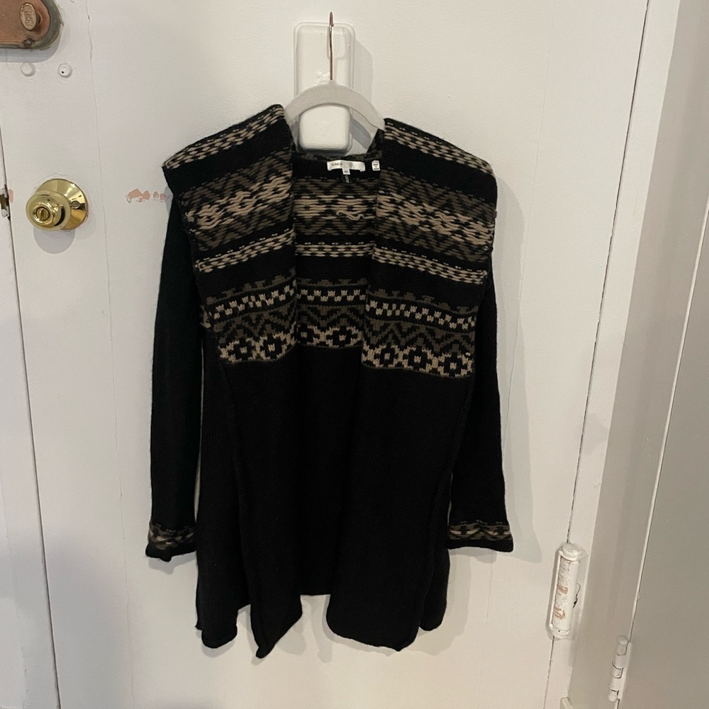 Alpaca Cashmere Vince X Bergdorf Goodman Open Front Hooded Knit Cardigan Sweater